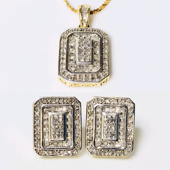 Art Deco 10k Gold Diamond Pendant - Picture 6 of 8
